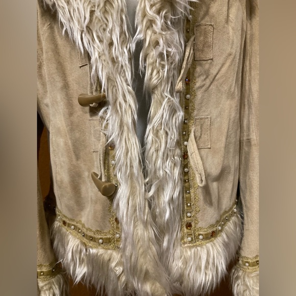Vintage boho fur trimmed coat---Penny Lane - Picture 2 of 6